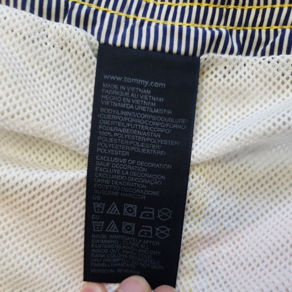 Tommy Hilfiger Trunks Mens XL Yellow Hawaiian Toucan Elastic Waist Swim Shorts - Picture 6 of 9